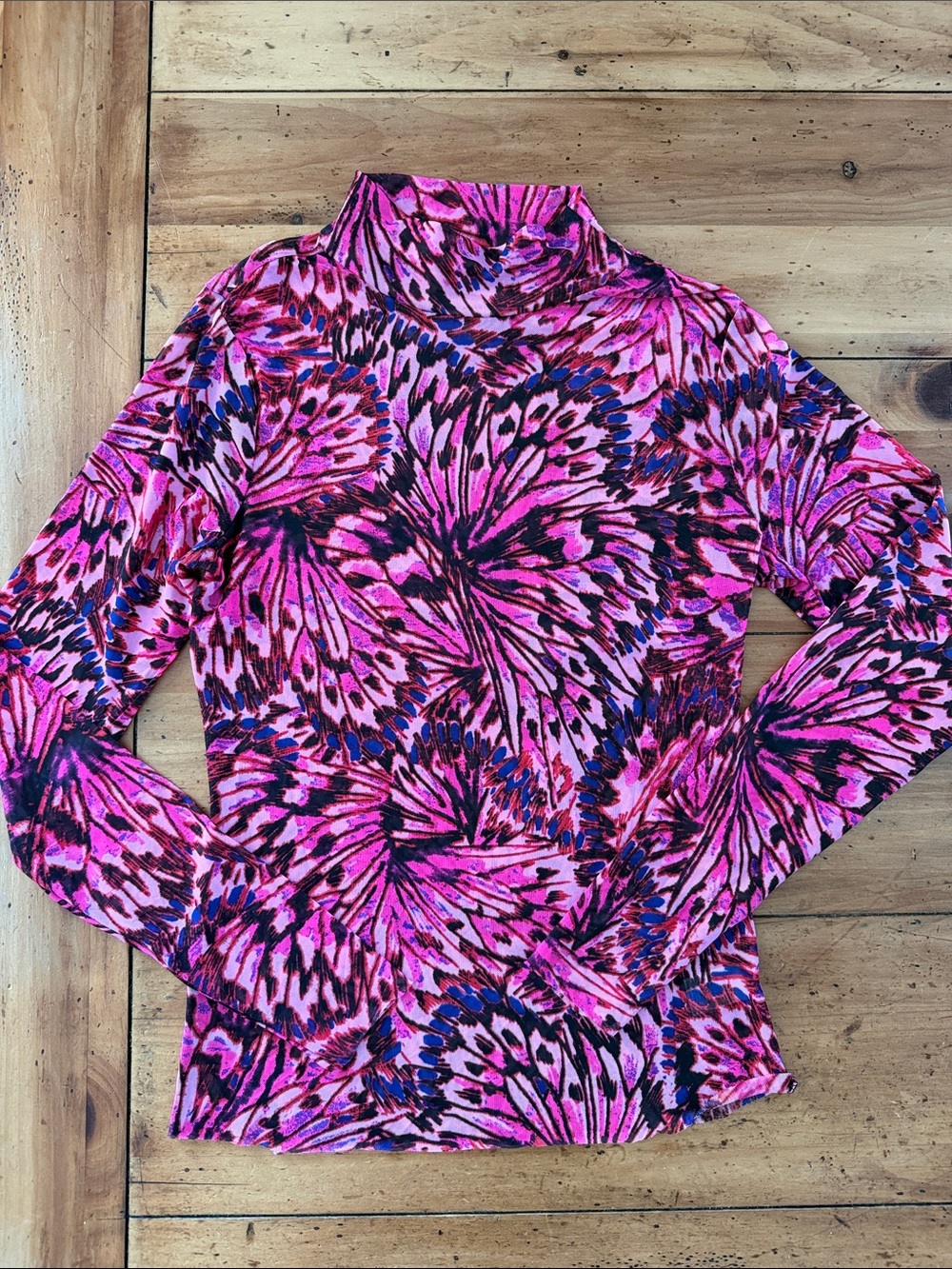 AFRM Mock Neck Mesh Top size L - Picture 2 of 11